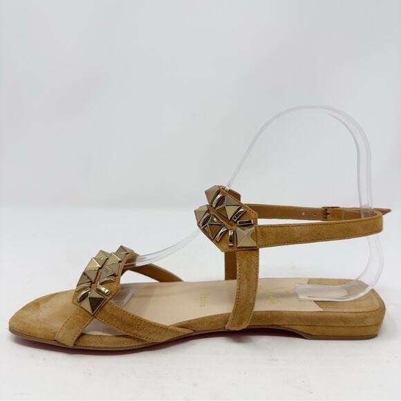 Christian Louboutin Galerietta Flat Studded Sandals Size 36.5 - Picture 9 of 13